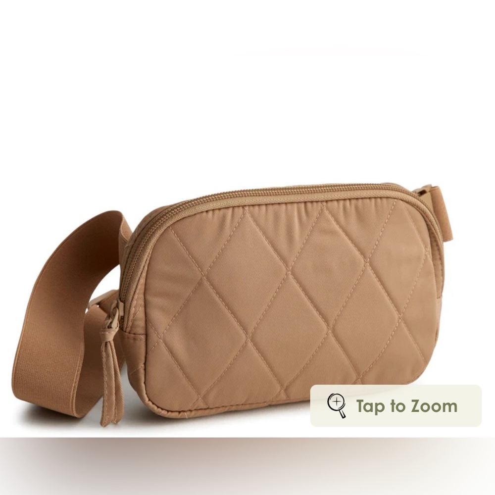 Vera Bradley Tan Quilted Crossbody Bag